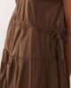 Collusion COLLUSION multi channel short sleeve midi dress in brown - 4