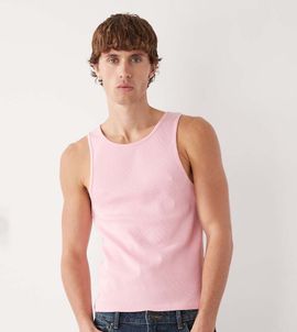 Collusion COLLUSION muscle fit ribbed tank top in pink