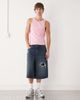 Collusion COLLUSION muscle fit ribbed tank top in pink - 2