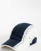 Collusion COLLUSION navy and white striped crochet cap-Black - 1