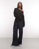 Collusion COLLUSION off shoulder knitted top in black - 2