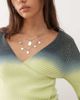 Collusion COLLUSION ombre knited long sleeve wrap top-Red - 2