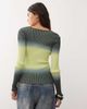 Collusion COLLUSION ombre knited long sleeve wrap top-Red - 3