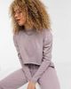 Collusion COLLUSION overdye heather crop long sleeve t shirt set-Purple - 3