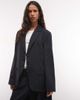 Collusion COLLUSION oversized blazer in navy pinstripes - 1
