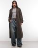 Collusion COLLUSION oversized double breasted trench coat in brown - 1