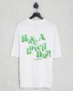 Collusion COLLUSION oversized t-shirt with lovely day print in white - 3