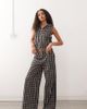 Collusion COLLUSION pants with buckle hardware in plaid-Multi - 1