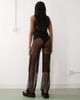 Collusion COLLUSION patch work mesh pants in black - 3