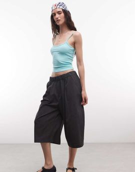 Collusion COLLUSION pinstripe 3/4 baggy culotte in navy-Multi