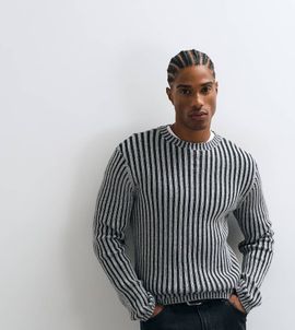 Collusion COLLUSION plated faded wash fitted crew neck sweater in gray