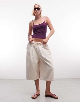 Collusion COLLUSION pleated balloon shorts in ivory-White