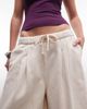 Collusion COLLUSION pleated balloon shorts in ivory-White - 3
