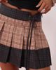 Collusion COLLUSION pleated micro skirt in plaid-Gray - 3