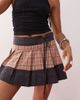 Collusion COLLUSION pleated micro skirt in plaid-Gray - 4