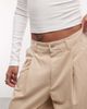 Collusion COLLUSION pleated XL balloon jeans in beige-Neutral - 4