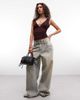 Collusion COLLUSION plunge v-neck top in plum-Purple - 2