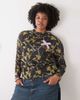 Collusion COLLUSION Plus camo print airtex long sleeve top-Green - 2