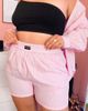 Collusion COLLUSION Plus exclusive cotton shorts in pink stripe - 4
