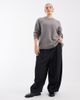 Collusion COLLUSION plus fluffy crew neck sweater in gray - 2