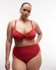 Collusion COLLUSION Plus high waist bikini bottom in red - 1