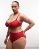 Collusion COLLUSION Plus high waist bikini bottom in red - 4