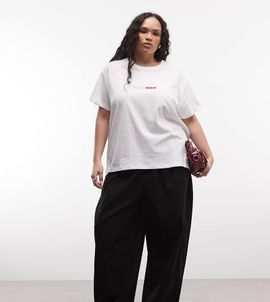 Collusion COLLUSION Plus linen blend XL balloon pants in black