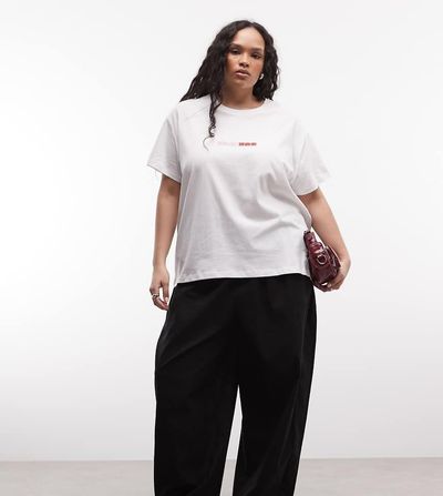 Collusion COLLUSION Plus linen blend XL balloon pants in black