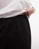 Collusion COLLUSION Plus linen blend XL balloon pants in black - 4