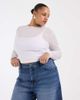 Collusion COLLUSION Plus loose denim jorts in mid wash-Blue - 1