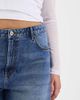 Collusion COLLUSION Plus loose denim jorts in mid wash-Blue - 2