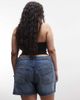 Collusion COLLUSION Plus mom shorts in midwash-Blue - 2