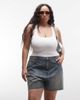 Collusion COLLUSION Plus raw hem mom shorts in lightwash-Blue - 4