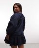 Collusion COLLUSION Plus shirt dress in rinse wash-Navy - 4