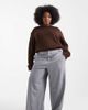 Collusion COLLUSION Plus tailored low rise relaxed pants in charcoal-Gray - 1
