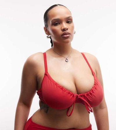 Collusion COLLUSION Plus underwire bikini top in red