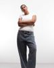 Collusion COLLUSION Plus X001 antifit jeans in mid blue marble wash - 1
