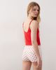 Collusion COLLUSION polka dot fold over shorts in red-White - 4