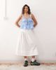Collusion COLLUSION prairie maxi skirt with pintuck detailing in white - 1