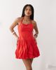 Collusion COLLUSION puffball halter mini dress in red - 2