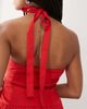 Collusion COLLUSION puffball halter mini dress in red - 4