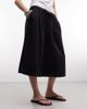 Collusion COLLUSION pull on 3/4 baggy culottes in black chambray - 3