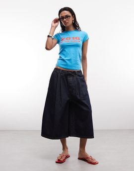 Collusion COLLUSION pull on longline jorts in navy