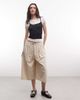 Collusion COLLUSION pull on longline jorts in stone-Neutral - 1