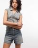 Collusion COLLUSION raw hem mom shorts in lightwash-Blue - 2