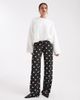 Collusion COLLUSION relaxed ribbed pants in black and white polka dot - 1