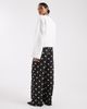 Collusion COLLUSION relaxed ribbed pants in black and white polka dot - 3