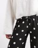 Collusion COLLUSION relaxed ribbed pants in black and white polka dot - 4
