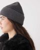 Collusion COLLUSION ribbed washed beanie in charcoal-Black - 1