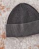 Collusion COLLUSION ribbed washed beanie in charcoal-Black - 2
